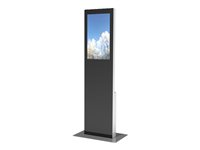 HI-ND Mini Single Totem 24" - Teline malleihin digital signage -LCD-paneeli - yksittäinen - metalli, pleksi - musta, RAL 9005 -näytön koko: 24" - lattialla seisova malleihin Samsung QB24R FS2411-5001-02