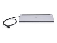 C2G USB-C 10-in-1 Triple Display Docking Station with HDMI, DisplayPort, VGA, Ethernet, USB, SD Card Reader, 3.5mm Audio and Power Delivery up to 100W - 4K 30Hz - Telakointiasema - USB-C - HDMI, DP, VGA - 1GbE C2G54542